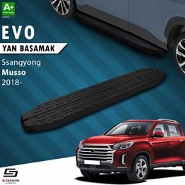 S-Dizayn Ssangyong Musso Evo Siyah Yan Basamak 203 Cm 2018 Üzeri A+ Kalite