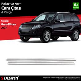 S-Dizayn Suzuki Grand Vitara Krom Cam Çıtası 4 Prç. 2007-2014