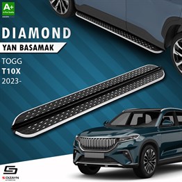 S-Dizayn TOGG T10X Diamond Krom Yan Basamak 203 Cm 2023 Üzeri A+ Kalite