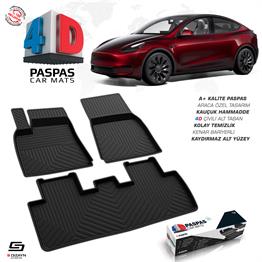S-Dizayn Tesla Model Y 4D Havuzlu Paspas 2020 Üzeri A+ Kalite