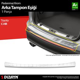 S-Dizayn Toyota C-HR Krom Arka Tampon Eşiği 2016-2023 A+ Kalite