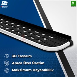 S-Dizayn Toyota Hilux 7 Diamond Krom Yan Basamak 203 Cm 2006-2015 A+ Kalite