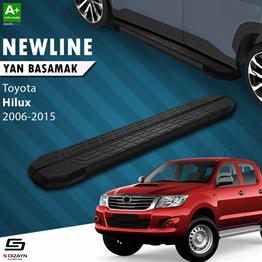 S-Dizayn Toyota Hilux 7 NewLine Siyah Yan Basamak 203 Cm 2006-2015 A+ Kalite