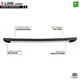 S-Dizayn Toyota Proace City S-Line Krom Arka Koruma 2018 Üzeri