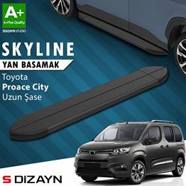 Toyota Proace City Uzun Şase Skyline Siyah Yan Basamak 213 Cm 2018 Üzeri A+ Kalite