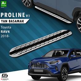 S-Dizayn Toyota RAV 4 5 OEM Still Pro V2 Aluminyum Yan Basamak 173 Cm 2018 Üzeri A+ Kalite
