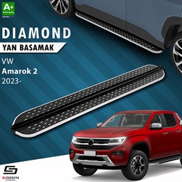 S-Dizayn VW Amarok 2 Diamond Krom Yan Basamak 203 Cm 2023 Üzeri A+ Kalite