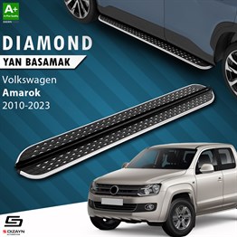 S-Dizayn VW Amarok Diamond Krom Yan Basamak 203 Cm 2010-2023 A+ Kalite