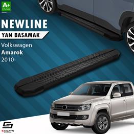 S-Dizayn VW Amarok NewLine Siyah Yan Basamak 203 Cm 2010-2023 A+ Kalite