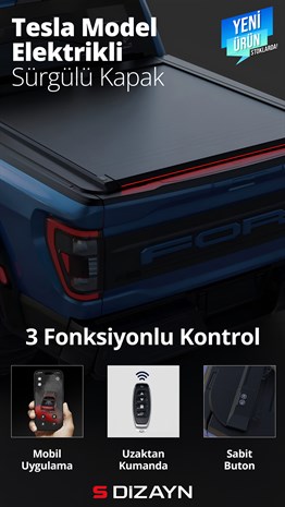 S-Dizayn VW Amarok Tesla Model Elektrikli Sürgülü Kapak 2010-2023