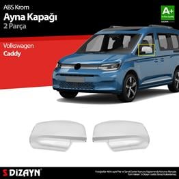 S-Dizayn VW Caddy ABS Krom Ayna Kapağı 2 Prç 2020 Üzeri