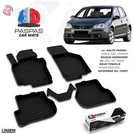 S-Dizayn VW Golf 5 4D Havuzlu Paspas 2004-2008 A+Kalite