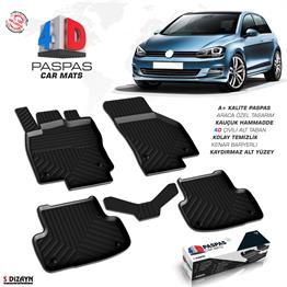 S-Dizayn VW Golf 7 4D Havuzlu Paspas 2013-2020 A+Kalite
