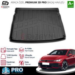 S-Dizayn VW Golf 8 3D Pro Bagaj Havuzu Üst Bagaj 2021-2024 A+ Kalite