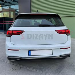 S-Dizayn VW Golf 8 Krom Egzoz Görünümü Difüzör 4 Prç. 2020 Üzeri A+ Kalite
