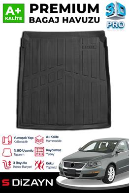 S-Dizayn VW Passat B6 3D Pro Bagaj Havuzu 2005-2010 A+ Kalite