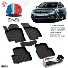 S-Dizayn VW Passat B7 4D Havuzlu Paspas 2011-2014 A+Kalite