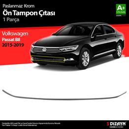 S-Dizayn VW Passat B8 Krom Ön Tampon Çıtası 2015-2019