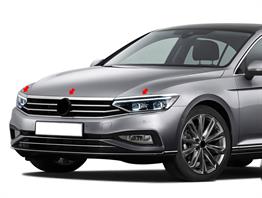 S-Dizayn VW Passat B8.5 Krom Far Üzeri Çıta Seti 3 Parça 2019-2023
