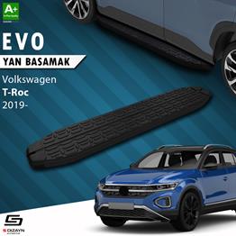 S-Dizayn VW T-Roc Evo Siyah Yan Basamak 173 Cm 2019-2021 A+ Kalite