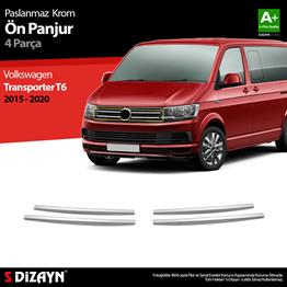 S-Dizayn VW T6 Transporter Krom Ön Panjur 4 Prç. 2015-2020