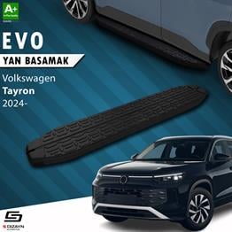 S-Dizayn VW Tayron 2 Evo Siyah Yan Basamak 193 Cm 2024 Üzeri A+ Kalite