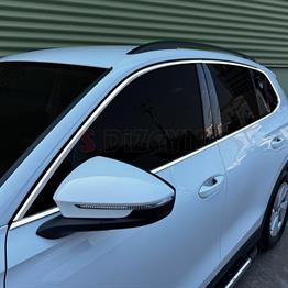 S-Dizayn VW Tiguan 3 Krom Cam Çerçeve Seti 10 Prç. 2024 Üzeri A+ Kalite