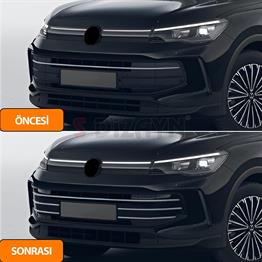 S-Dizayn VW Tiguan 3 Krom Ön Tampon Çıtası 6 Prç. 2024 Üzeri A+ Kalite