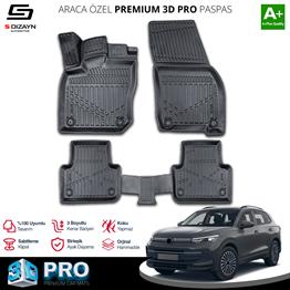 S-Dizayn VW Tiguan 3D Pro Havuzlu Paspas 2024 Üzeri A+ Kalite