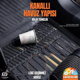 S-Dizayn VW Tiguan Allspace 3D Pro Havuzlu Paspas 2016-2024 A+ Kalite