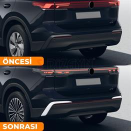 S-Dizayn VW Tiguan Krom Arka Tampon Difüzör Çıtası OEM Still 2 Prç. 2024 Üzeri A+ Kalite