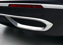 S-Dizayn VW Tiguan Krom Egzoz Görünümü Difüzör 3 Parça 2020-2024 A+Kalite