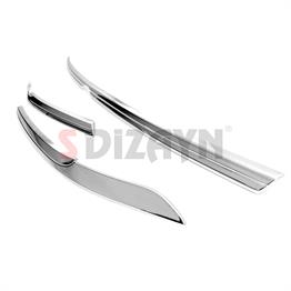 S-Dizayn VW Tiguan Krom Far Üst Çıtası 3 Prç. 2016-2020