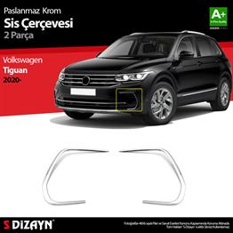 S-Dizayn VW Tiguan Krom Sis Çerçevesi 2 Prç. 2020-2024