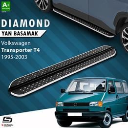 S-Dizayn VW Transporter T4 Kısa Şase Diamond Krom Yan Basamak 213 Cm 1995-2003 A+ Kalite