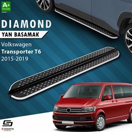 S-Dizayn VW Transporter T6 Kısa Şase Diamond Krom Yan Basamak 213 Cm 2015-2019 A+ Kalite
