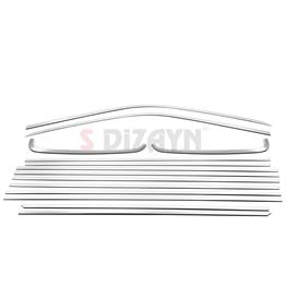 S-Dizayn VW Transporter T6 Kısa Şase Krom Cam Çerçeve Seti 2015-2025 Tek Sürgü