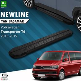 S-Dizayn VW Transporter T6 Uzun Şase NewLine Siyah Yan Basamak 253 Cm 2015-2019 A+ Kalite