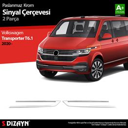 S-Dizayn VW Transporter T6.1 Krom Sinyal Çerçevesi 2 Prç. 2020-2025