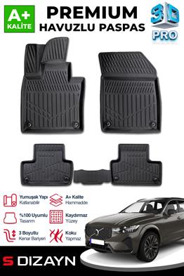 S-Dizayn Volvo XC60 Plug-IN 3D Pro Havuzlu Paspas 2024 Üzeri A+ Kalite