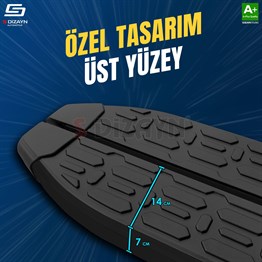S-Dizayn Volvo XC90 Makyajlı Hybrid Evo Siyah Yan Basamak 203 Cm 2024 Üzeri A+ Kalite