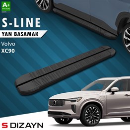 S-Dizayn Volvo XC90 Makyajlı Hybrid S-Line Siyah Yan Basamak 203 Cm 2024 Üzeri A+ Kalite