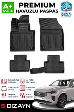 S-Dizayn Volvo XC90 Plug-IN 3D Pro Havuzlu Paspas 2024 Üzeri A+ Kalite
