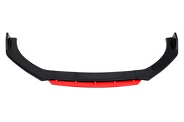Universal Megane Ön Tampon Altı Lip ABS Plastik 4 Parça Kırmızı