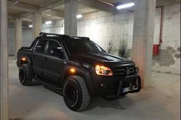 VW Amarok Dodik Seti Ledli Mat Siyah Depo Kapağı 23 cm Vidalı 4 Parça 2010-2021 Arası