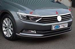 OMSA VW Passat B8 Krom Far Üstü Çıta 3 Parça 2015-2019 Arası