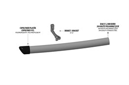 OMSA VW T5 Transporter Arka Koruma Krom Boru Çap:60 Plastik Kapak 2003-2023 Arası