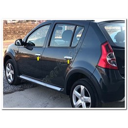 WOC Chrome Dacia Sandero Krom Kapı Kolu 2008-2012 4 Kapı Paslanmaz Çelik