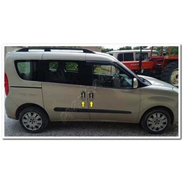 WOC Chrome Fiat Doblo Krom Kapı Kolu 2010-2023 4 Kapı 8 Parça Paslanmaz Çelik