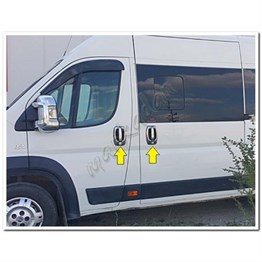 WOC Chrome Fiat Ducato Krom Kapı Kolu 2006-2014 4 Kapı 8 Parça Paslanmaz Çelik